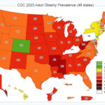 CDC Obesity map 2023